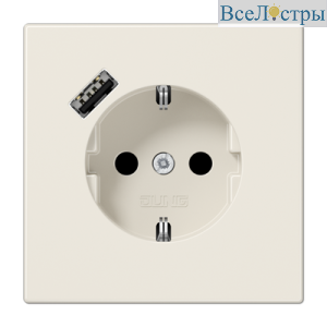 Розетка 2K+З USB Typ A Jung LS1520-18A