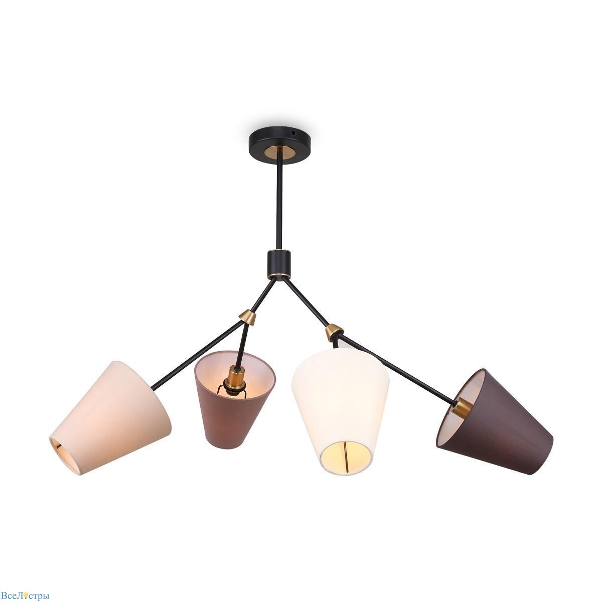 потолочная люстра freya hats fr5370cl-04b