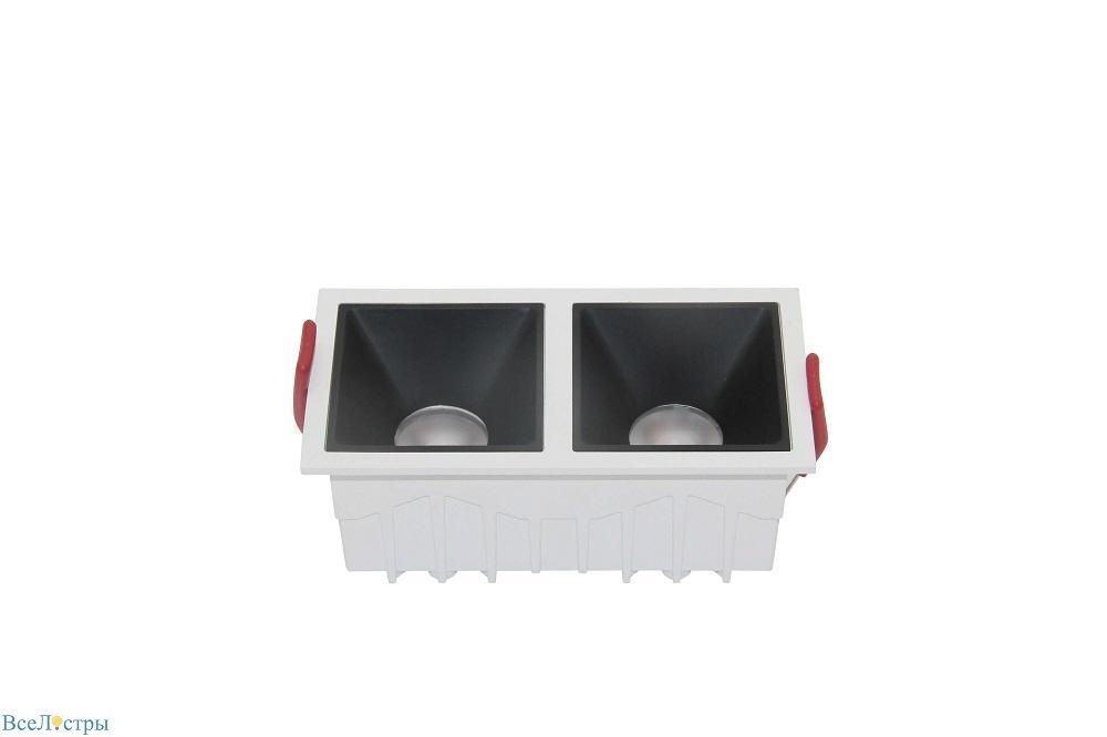 встраиваемый светильник maytoni alfa led dl043-02-10w4k-sq-wb