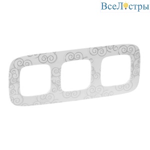 Рамка 3-постовая Legrand Valena Allure Нарцисс хром 754343