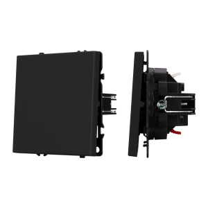 Выключатель проходной 1 кл софт-тач черный оникс Arlight SWT-MKP1-SFPL-BK (250V, 10A) 054246(1)