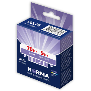 Лампа светодиодная Volpe Norma LED-GX53-9W/6500K/GX53/FR/NR UL-00011428