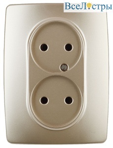 Розетка 2x2P Эра 12-2107-04 Б0031241