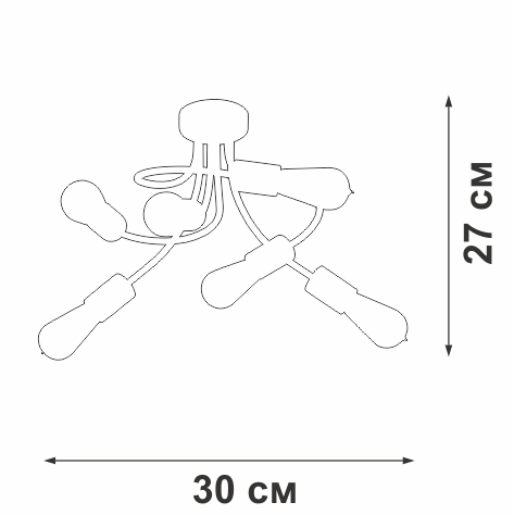 потолочная люстра vitaluce v3928-1/6pl