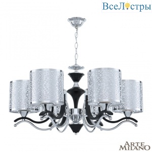 Подвесная люстра Arte Milano Florentia-6787 306787/6 Bk/Ni