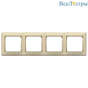 Рамка 4-постовая Legrand Valena слоновая кость 774354