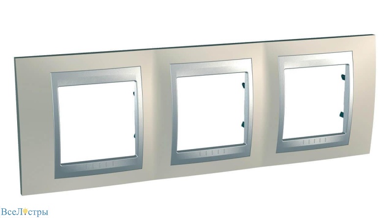рамка 3-постовая schneider electric unica top mgu66.006.095