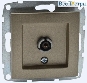 Розетка TV проходная Mono Electric Despina/ Larissa универсальная экран бронза 500-002305-137