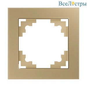 Рамка 1-постовая Stekker Катрин золото GFR00-7001-08 49032