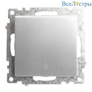 Переключатель одноклавишный Stekker Катрин серебро GLS10-7105-03 39576