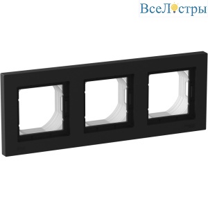Рамка 3-ая Systeme Electric AtlasDesign Aqua Карбон ATN441003