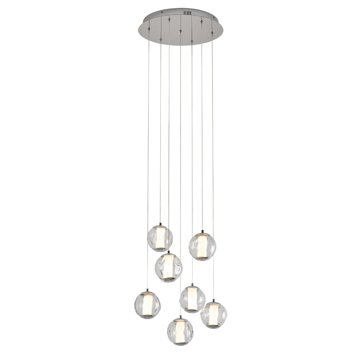 подвесной светильник delight collection od2437-7 gold/clear