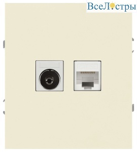 Розетка Эра Arktik 16-3110-02 комбинированная RJ45+TV слоновая кость Б0070495