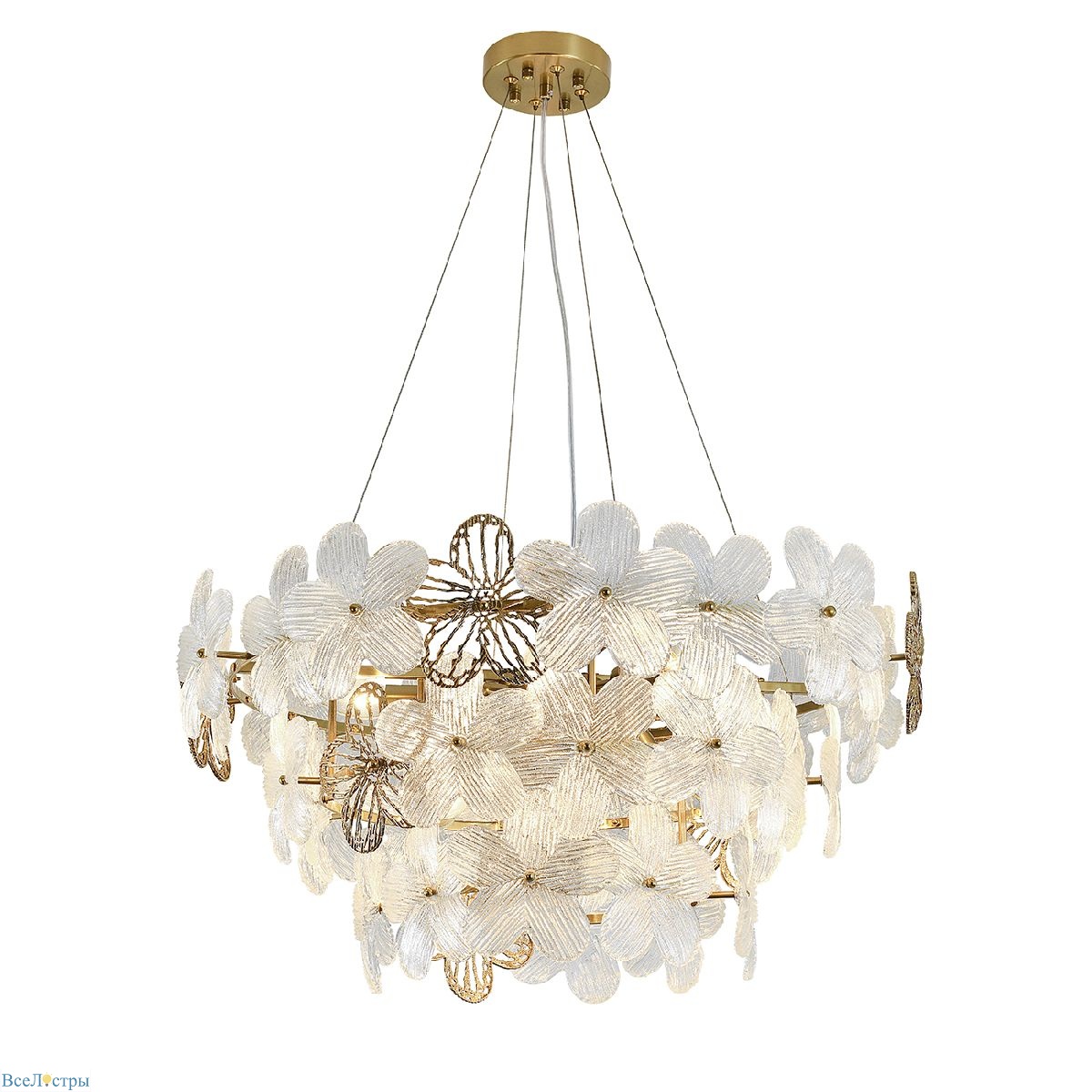 подвесная люстра indigo fiori 12049/8p brass v000555