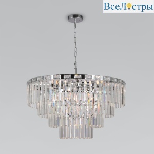 Подвесная люстра Eurosvet Elegante 10130/10 хром/прозрачный хрусталь Strotskis Smart a060641