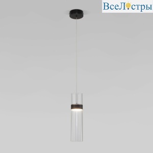 Подвесной светильник Eurosvet Lumen 50244/1 LED черный/прозрачный a061288