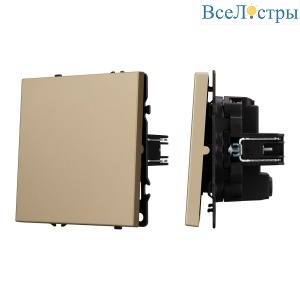 Механизм выключателя одноклавишный перекрёстный Arlight SWT-NOBE-MKX1-SFPL-GD (230V, 10A) 054250
