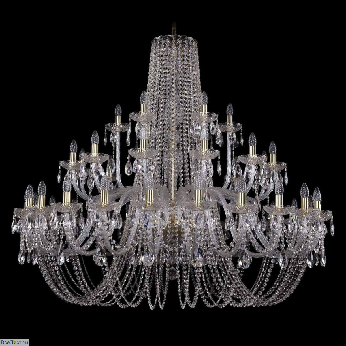 подвесная люстра bohemia ivele 1402/24+12+6/530 g