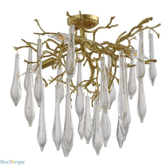 потолочная люстра crystal lux reina pl5 d600 gold pearl