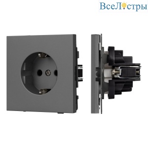 Механизм электрической розетки Arlight SCT-NOBE-MEU1-SFPL-GR (230V, 16A) 054279