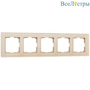 Рамка Werkel Favorit на 5 постов шампань W0051111 4690389160134