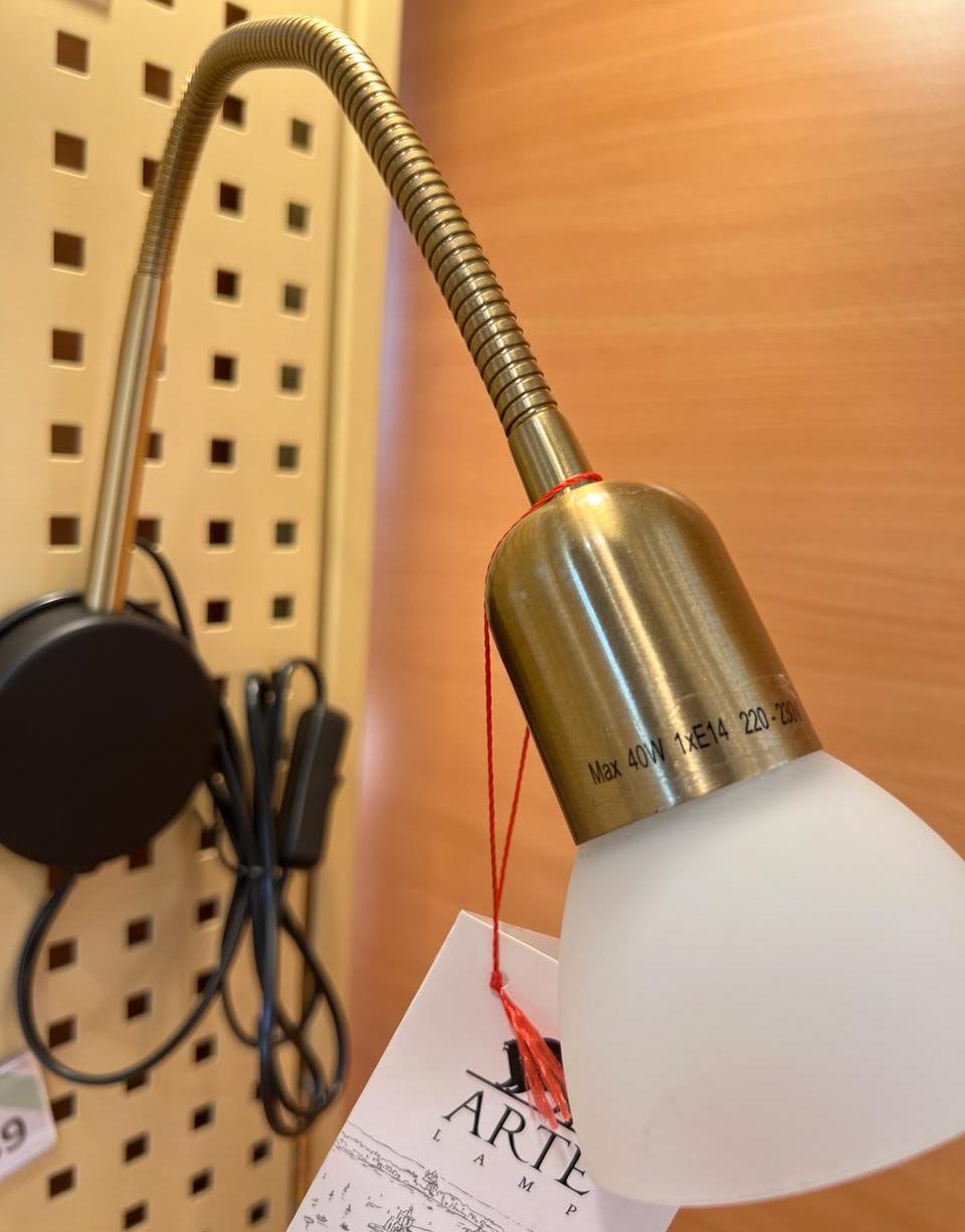 бра arte lamp falena a3116ap-1bk
