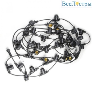 Уличная гирлянда Uniel (UL-00007150) черный UDL-K121 10/E27/5M 5C IP65 Black Belt-Light