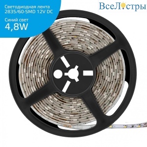 Светодиодная лента Gauss 4,8W/m 60LED/m 2835SMD синий 5M 355000505