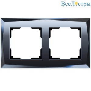 Рамка на 2 поста Werkel Diamant черный W0021208 4690389158810