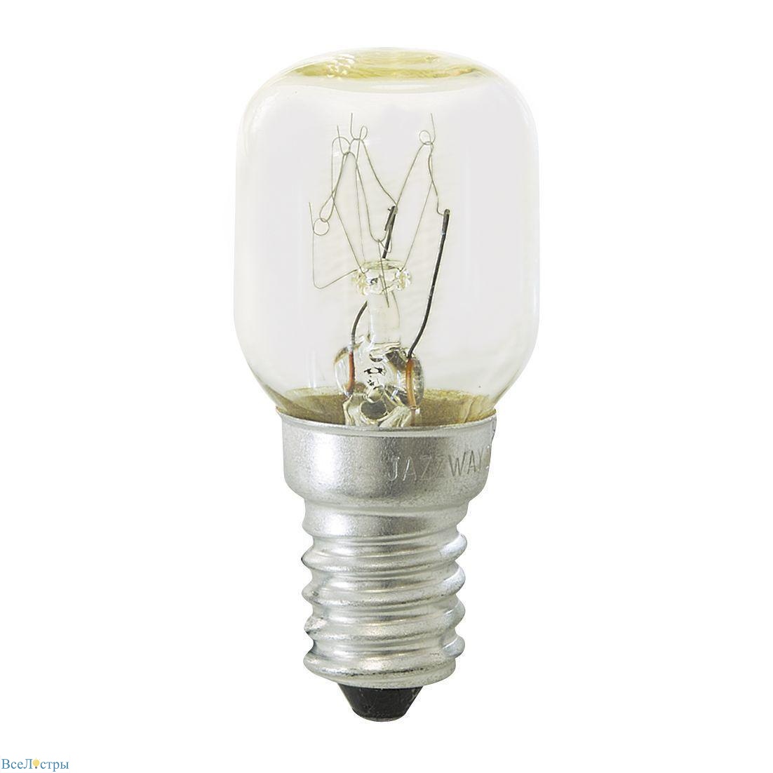лампа накаливания для холодильника jazzway e14 15w 2700k прозрачная 3329143