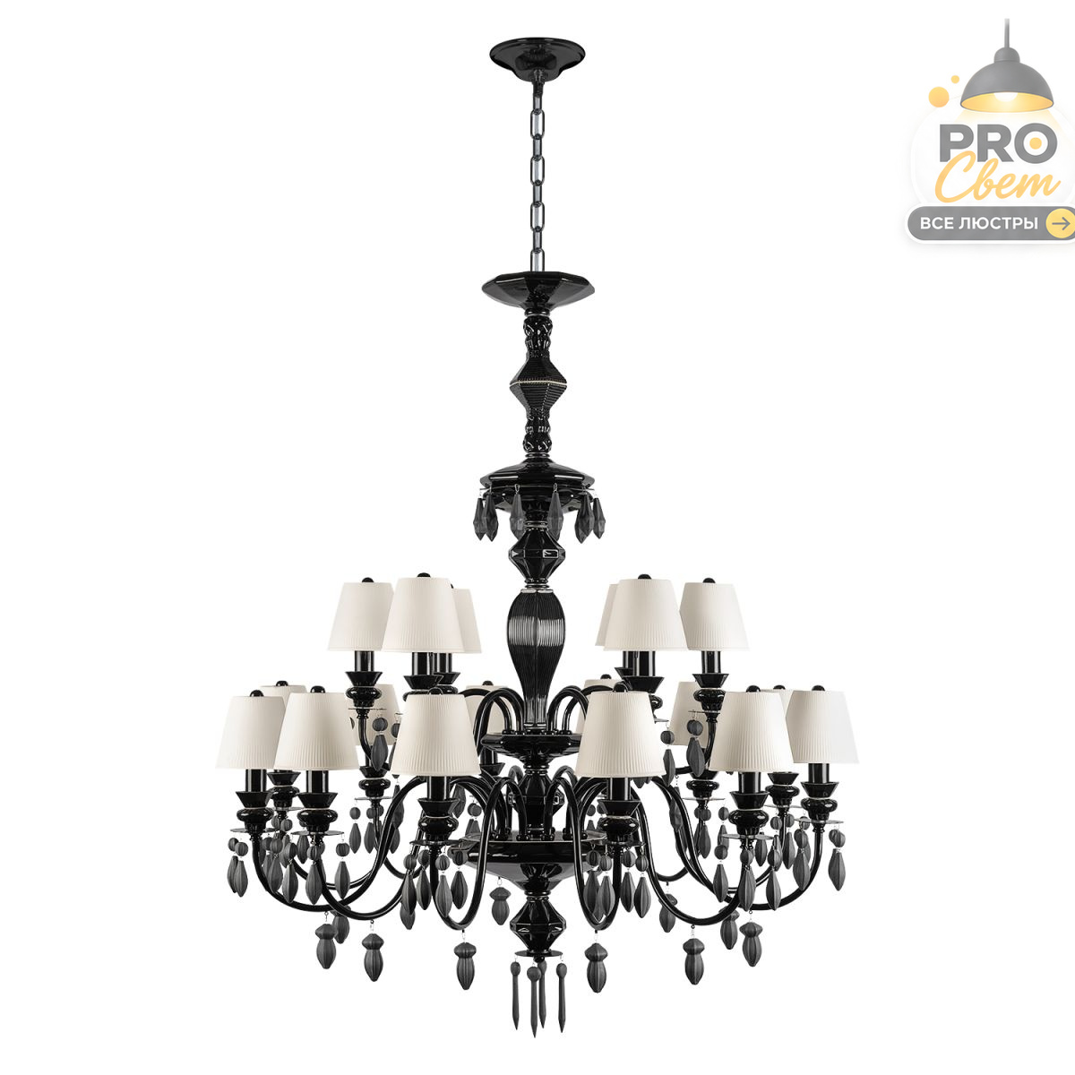 подвесная люстра loft it grace 10203/12+6 black