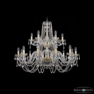Подвесная люстра Bohemia Ivele Crystal 1402/12+6/360/2d G