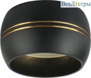 Накладной светильник ЭРА OL13 GX53 BK/GD Б0049036