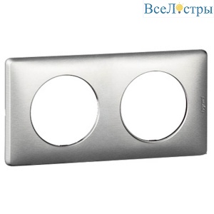 Рамка 2-постовая Legrand Celiane титан 068902