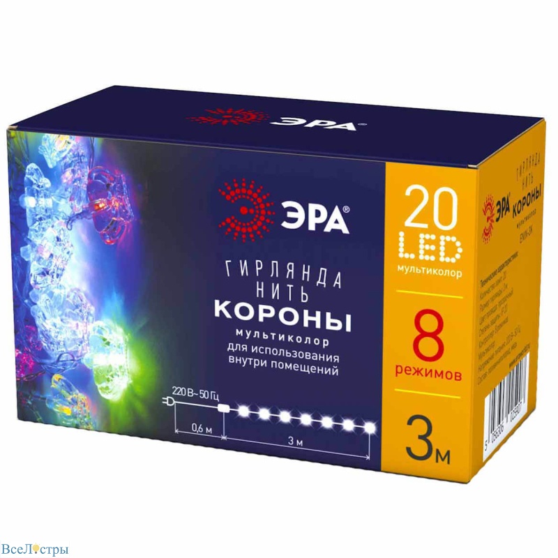 светодиодная гирлянда эра enin-3k б0041898