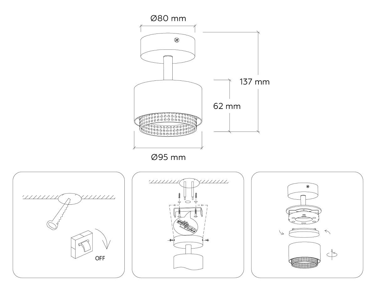 спот ambrella light techno spot techno family tn71282