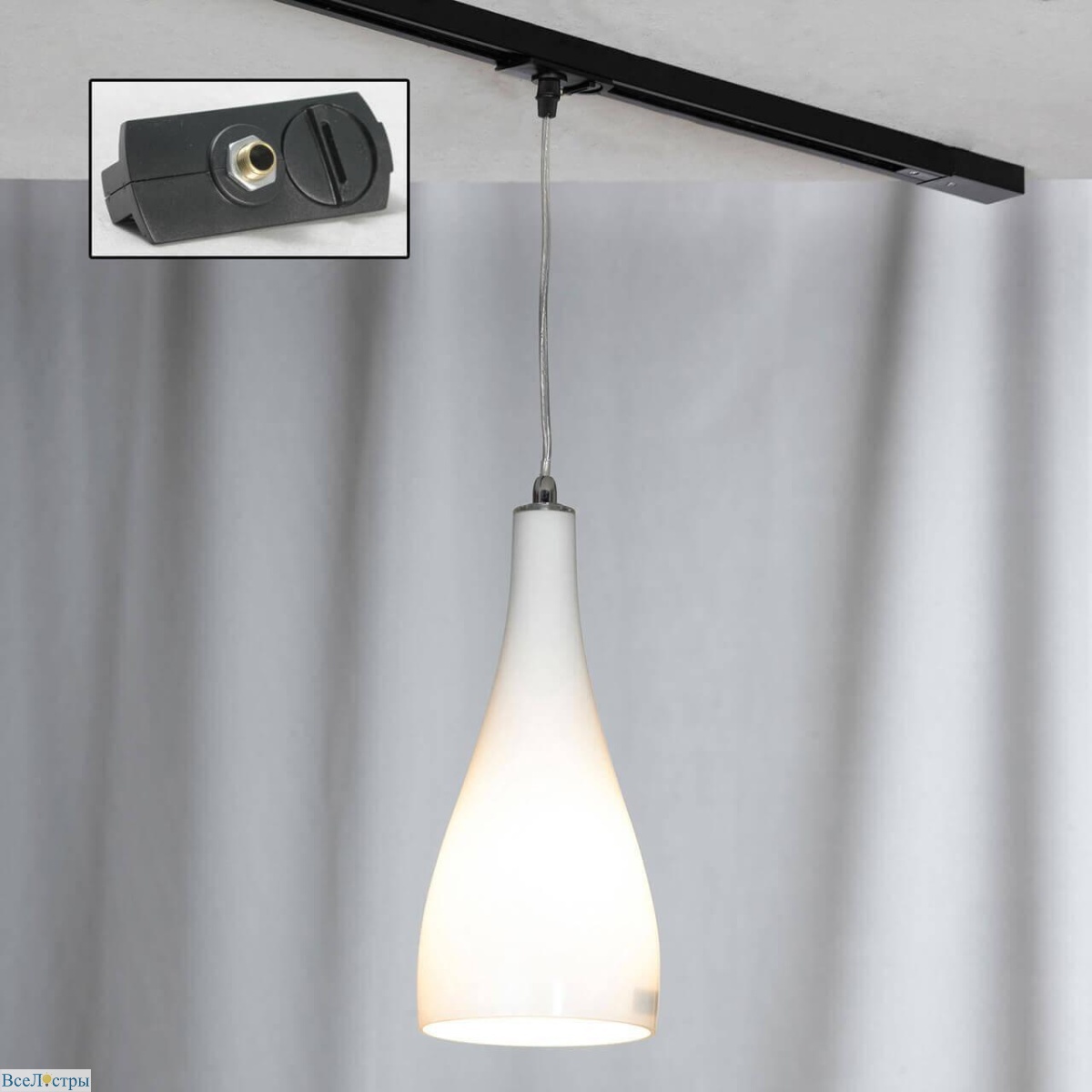 трековый светильник однофазный lussole rimini track lights lsf-1106-01-tab