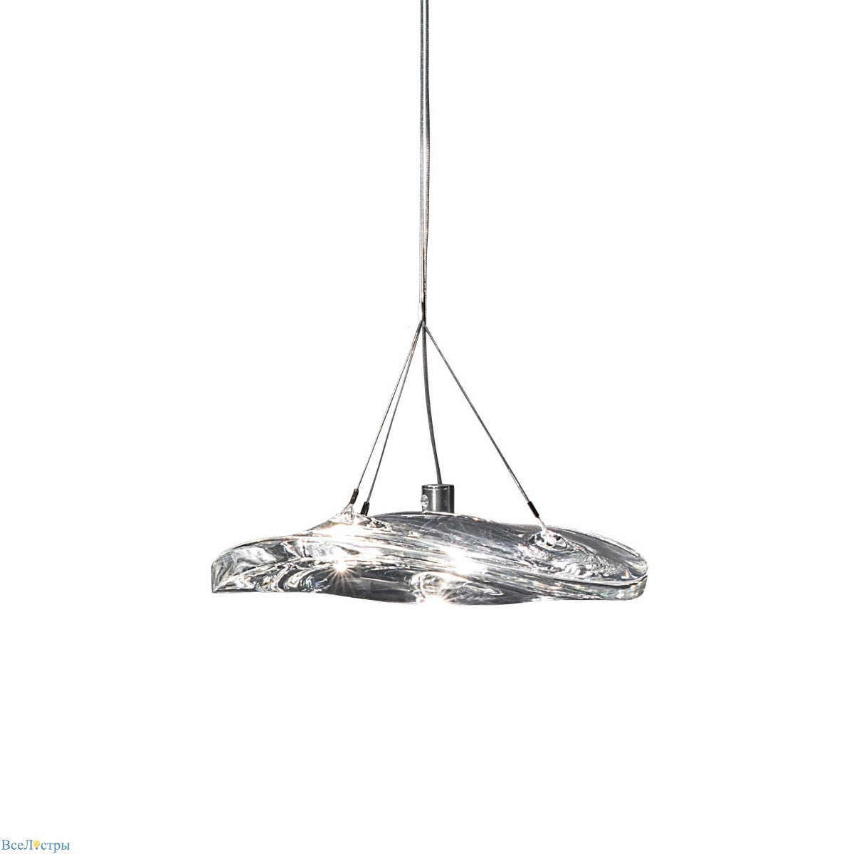 подвесной светильник delight collection manta 2049p/d250 silver/clear