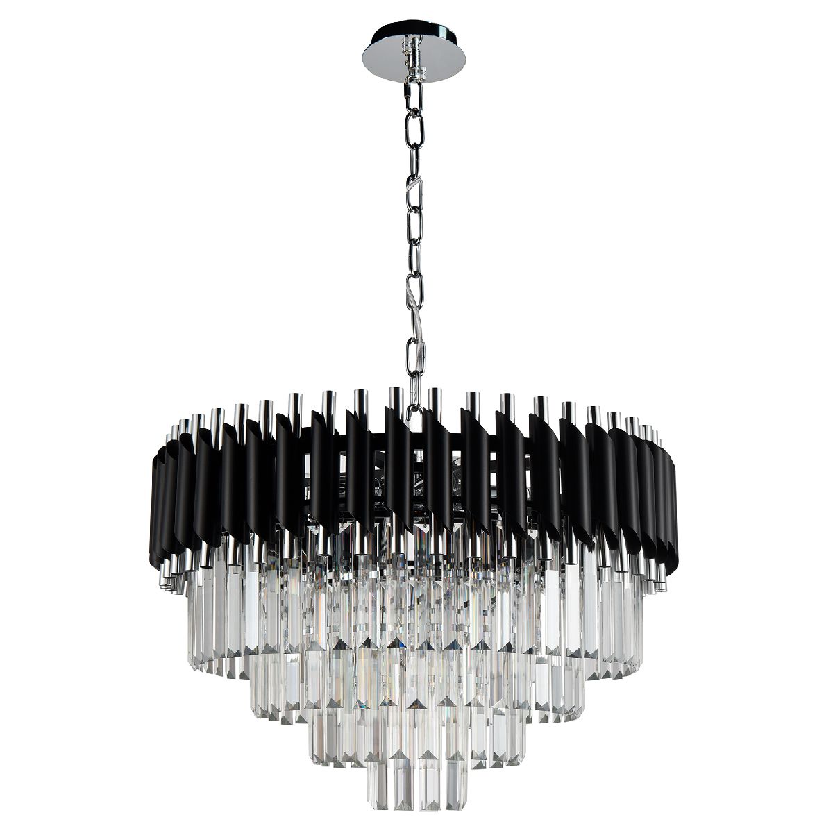 подвесная люстра natali kovaltseva darian 76017/10c chrome black