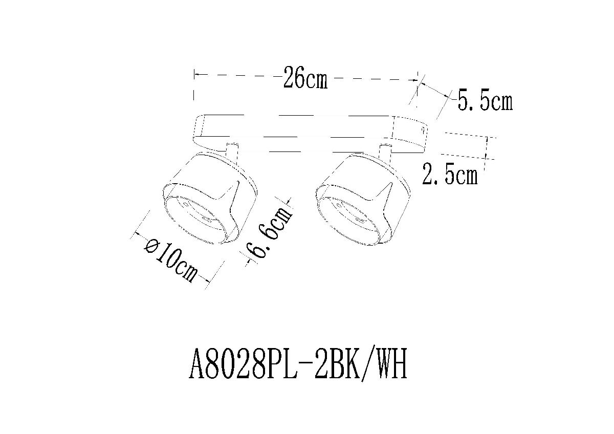спот arte lamp amaks a8028pl-2wh
