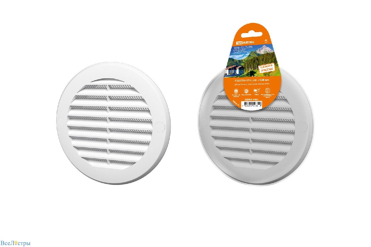 решетка круглая с москитной сеткой tdm electric sq1807-0093