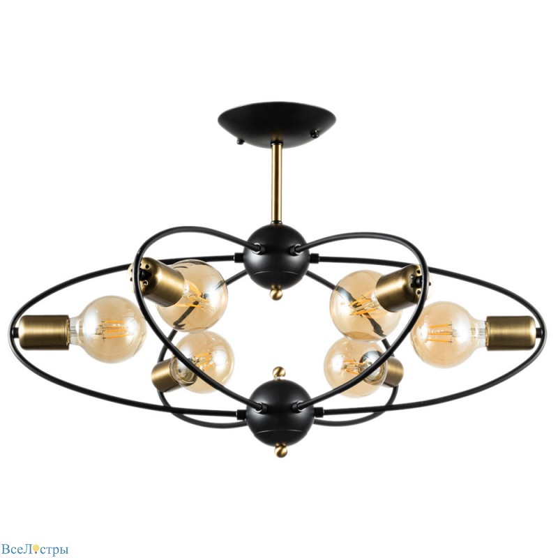 люстра на штанге arte lamp a1963pl-6bk