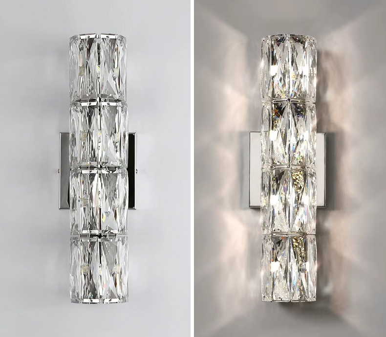 настенный светильник delight collection wall lamp a06w/4 silver/clear