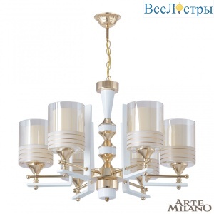 Подвесная люстра Arte Milano Florentia-6087 306087/6 Wh/Gd
