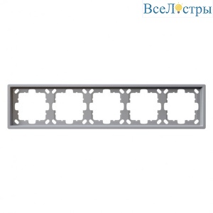 Рамка серия FD 5-постовая, цвет Белый матовый (soft touch) Jasmart FD1005PWM