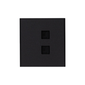 Розетка STRONG компьютерная двойная RJ45+RJ45 кат6 с/у антрацит KRANZ KR-78-0725-5