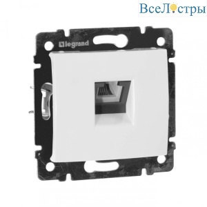 Розетка телефонная RJ11 Legrand Valena белая 774438