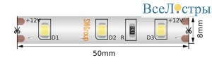 Светодиодная лента SWG SWG260-12-4.8-W-66-M 12В IP66 6000-6500K 015648
