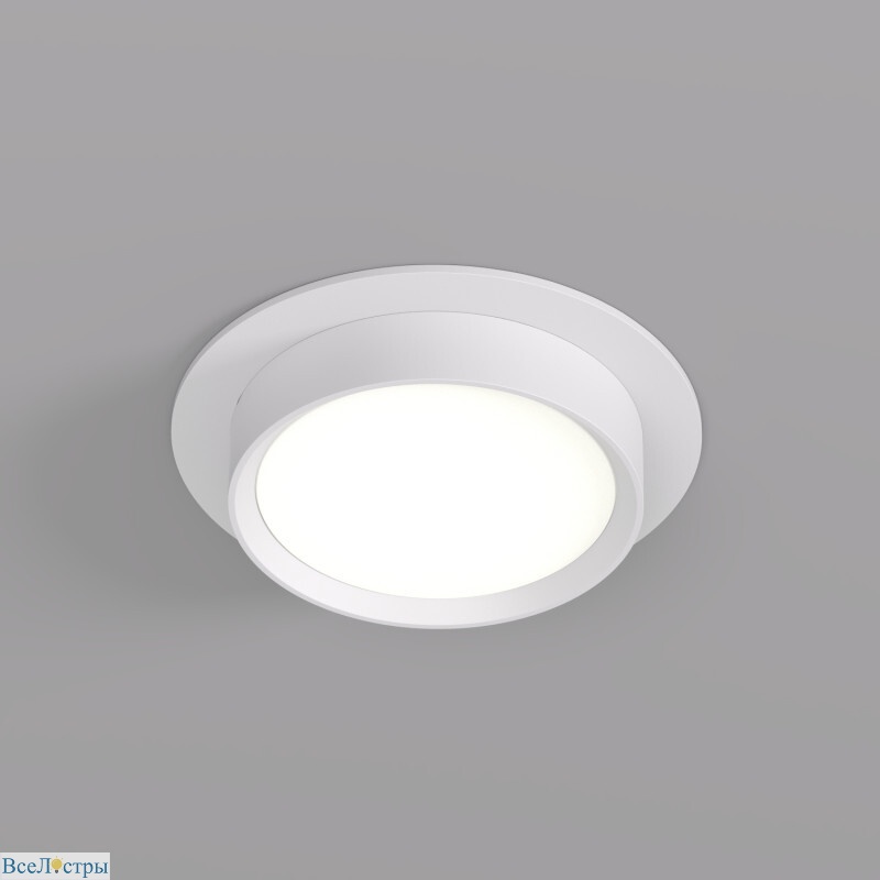 встраиваемый светильник denkirs flat dk2090-wh