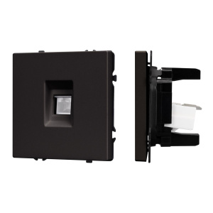 Розетка компьютерная софт-тач черный оникс Arlight SCT-MPC1-SFPL-BK (RJ-45, CAT6) 054305(1)
